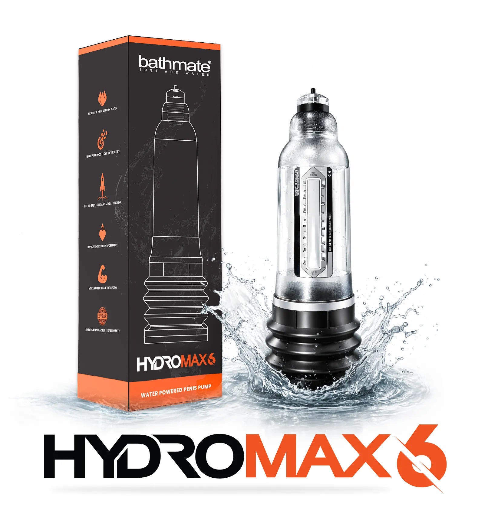 Bathmate Hydromax 6 - Water Based Penis Pump for Men 4-6 Inches